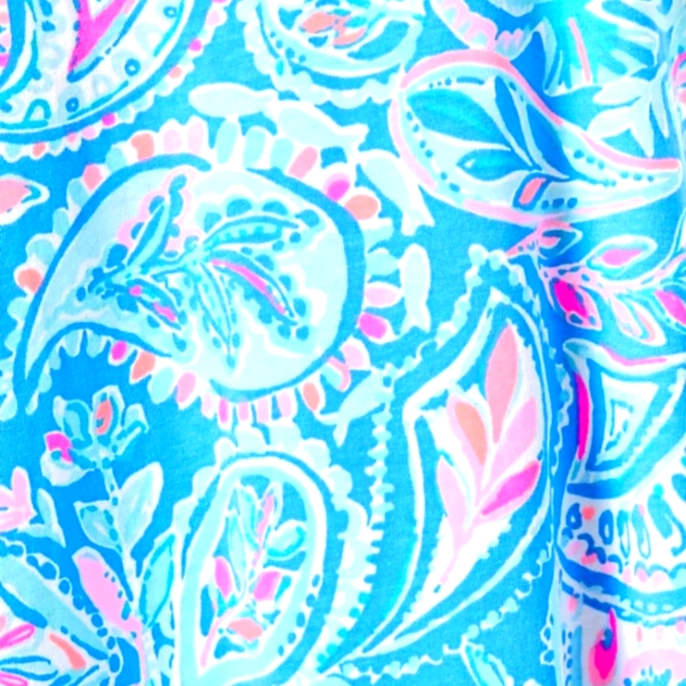 Lilly Pulitzer Kimi T-Shirt Dress Fish Kiss Zanzibar Blue Small Resort Summer - Picture 5 of 9